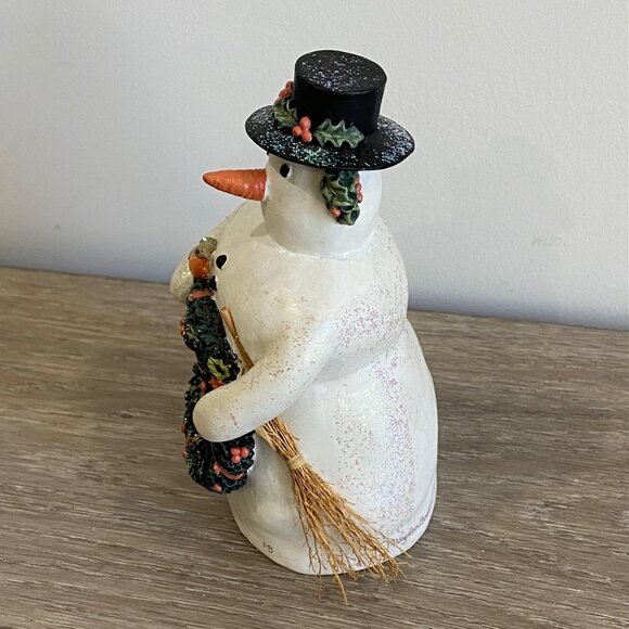 Vintage - Hallmark Marjolein Bastin Snowman Figure - MUSICAL- "Deck the Halls" - Picture 6 of 11